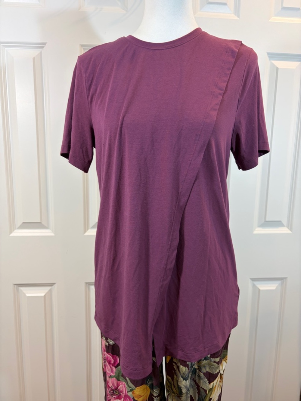 Athleta Deep Plum Crew Neck Tee